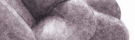 jolies fesses d'homme allongé - dessin numérique au crayon