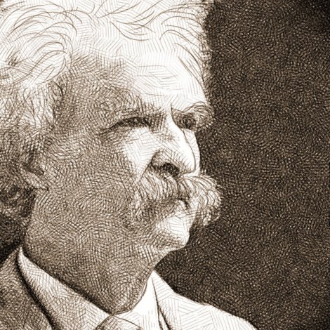 portrait de Mark Twain 