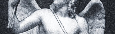 drawing of a statue of Cupid